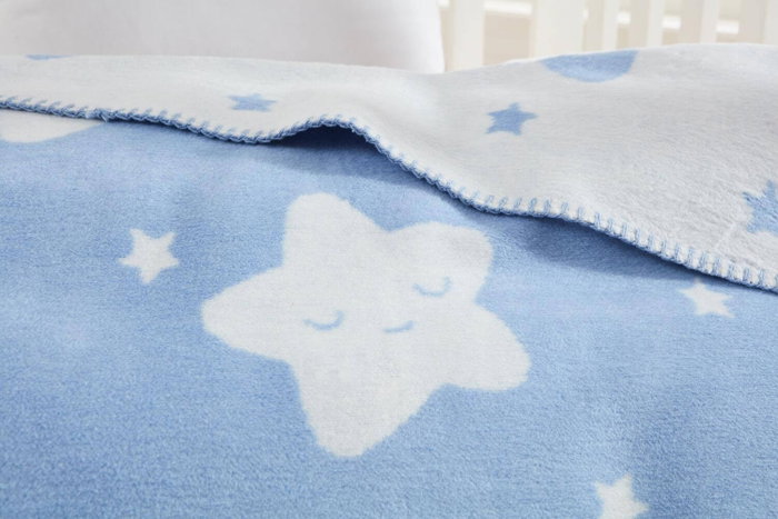 L'essentiel linge de maison Manta para bebé Star - Light Blue
